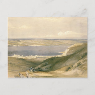 Cartão Postal Sea of Galilee or Genezareth, looking towards Bash