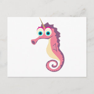 Cartão Postal Seacavalo Unicorn Cute