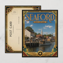 Seaford Delaware Arte Deco Vintage Era de Ouro