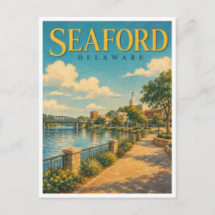 Cartão Postal Seaford Delaware Riverwalk GeoSaga