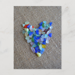 Cartão Postal Seaglass Heart1