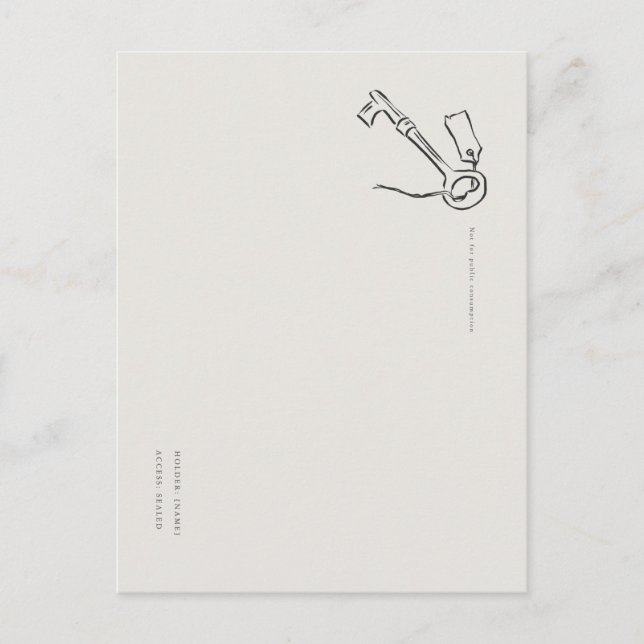 Cartão Postal Sealed Key- Regency Correspondence Archive (Frente)