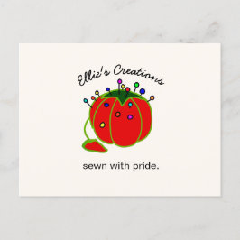 Cartão Postal Seamstress Red Pin Cushion Seamstress Não Postcar
