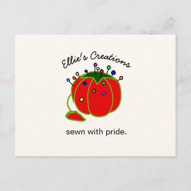 Cartão Postal Seamstress Red Pin Cushion Seamstress Não Postcar (Frente)
