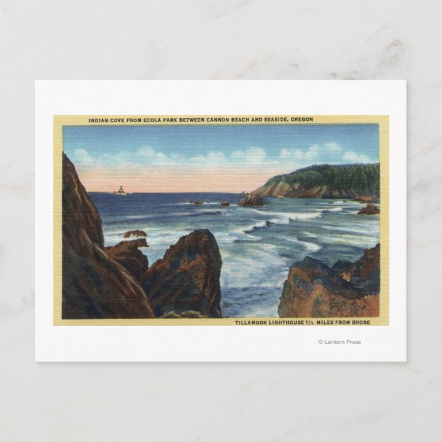 Cartão Postal Seaside & Cannon Beach, Oregon (Frente)