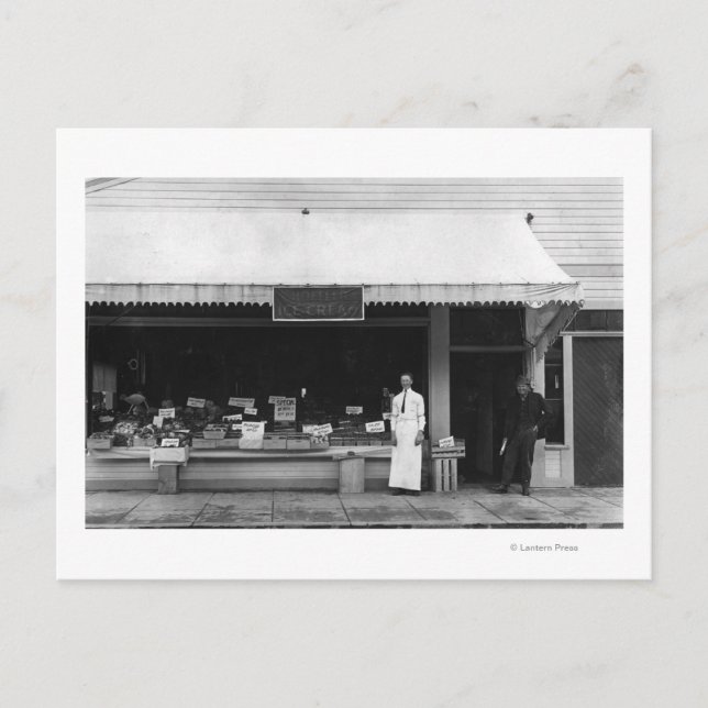 Cartão Postal Seaside, Oregon View do Compro de Sorvetes Hoefler (Frente)