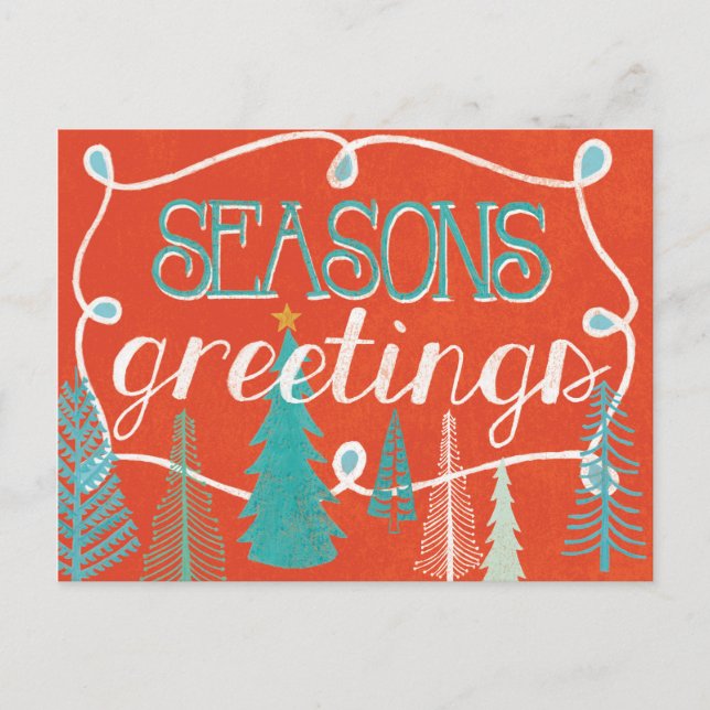 Cartão Postal Seasons Saudações (Frente)