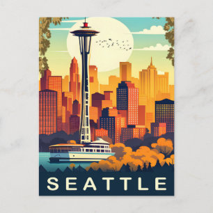 Cartão Postal Seattle, Duwamish River, Cruising, Viagem