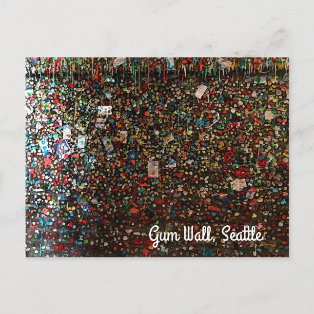 Cartão postal Seattle Gum Wall nº 4 (Frente)