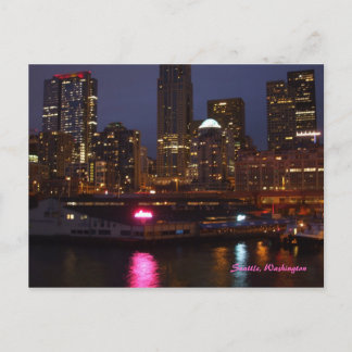 Cartão Postal Seattle na noite