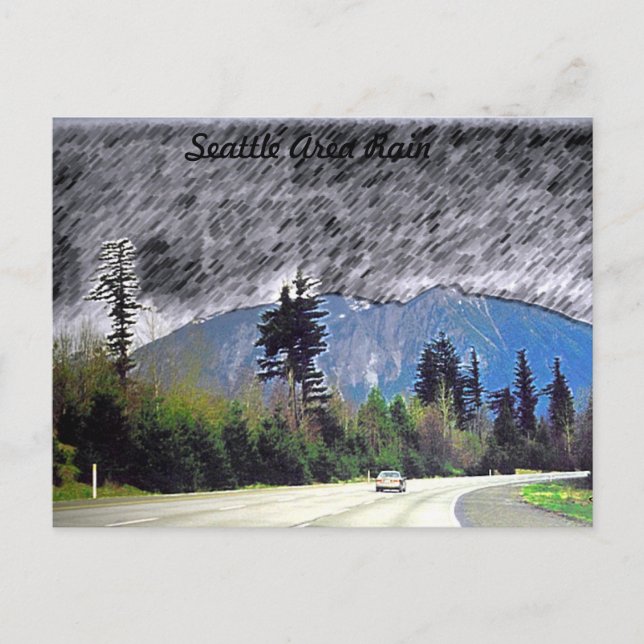 Cartão Postal Seattle Rain (Frente)