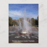 Cartão Postal Seattle Science Center Fountain Washington Photo<br><div class="desc">Seattle Science Center Fountain Photo em Washington postal. Linda foto da fonte com um arco-íris. Personalize este modelo ou Edite-o ainda mais para mais alterações.</div>