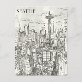Cartão Postal Seattle Skyline