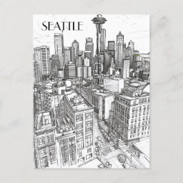 Cartão Postal Seattle Skyline