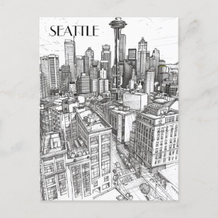 Cartão Postal Seattle Skyline