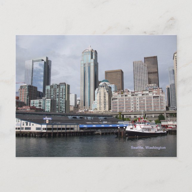 Cartão Postal Seattle Skyline (Frente)