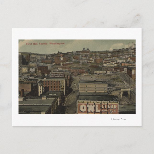 Cartão Postal Seattle, WA - Primeiro Hill (Frente)