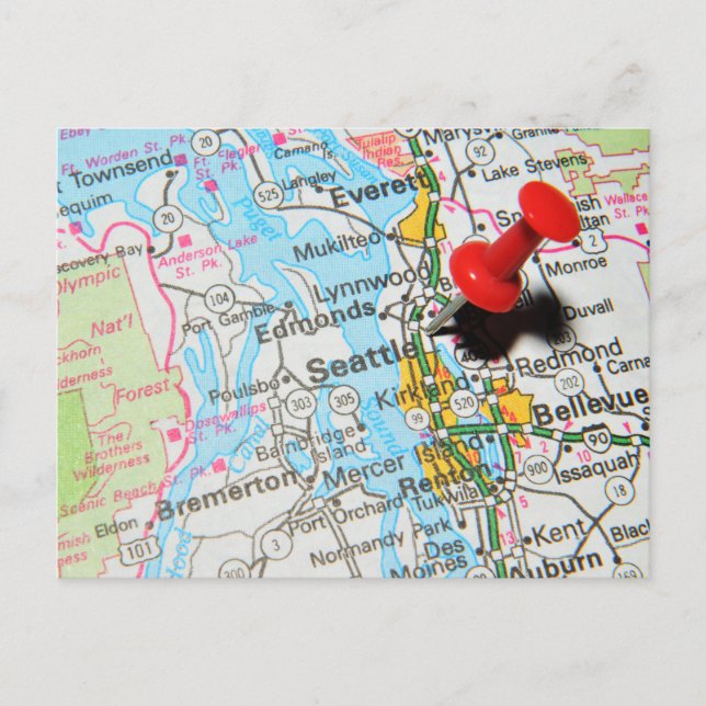 Cartão Postal Seattle, Washington (Frente)