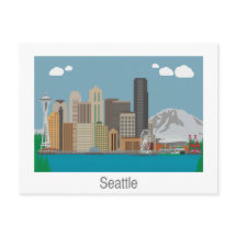 Seattle, Washington Skyline Postcard