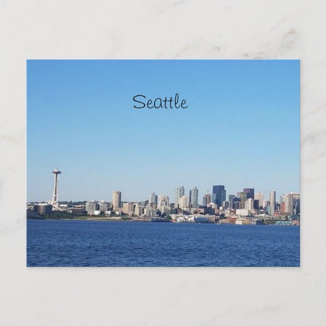 Cartão Postal Seattle Washington View of the City From the Water (Frente)