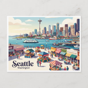 Cartão Postal Seattle Waterfront Washington