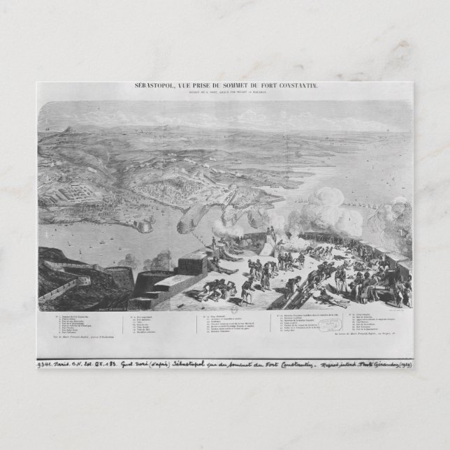 Cartão Postal Sebastopol de Fort Constantin (Frente)