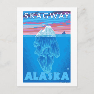 Cartão Postal Seção Cruzada de Iceberg - Skagway, Alasca