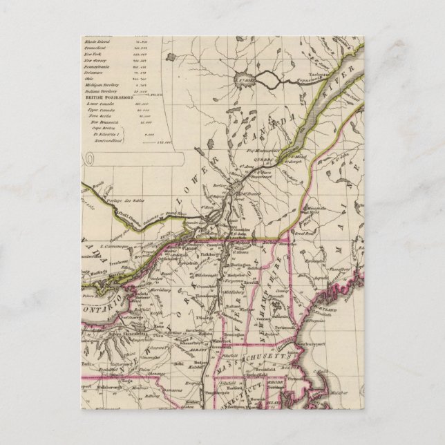 Cartão Postal Seção Norte Estados Unidos (Frente)