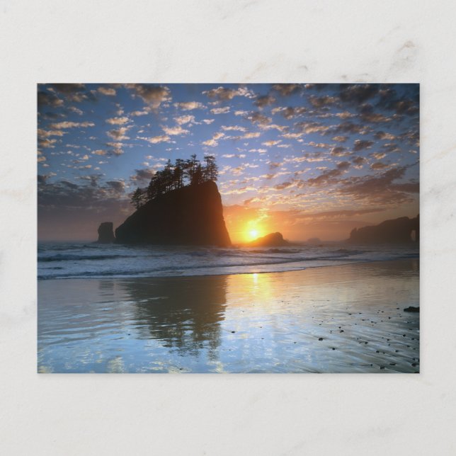 Cartão Postal Second Beach, La Push, Sonnenuntergang, (Frente)