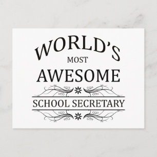 Cartão Postal Secretária Escolar Mais Incrível do Mundo