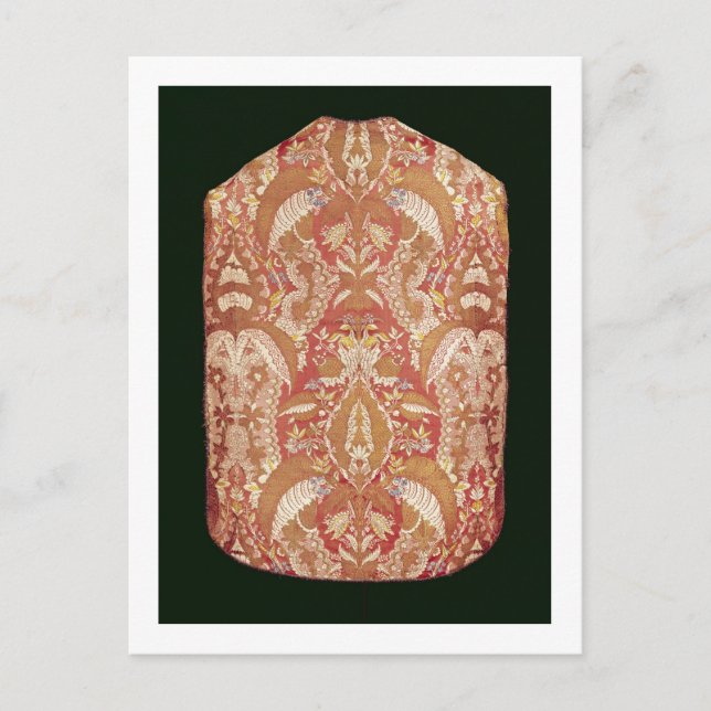 Cartão Postal Seda moldada por rendas, francês, c.1720 (Frente)