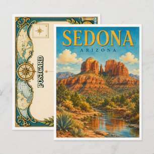 Cartão Postal Sedona Arizona Cathedral Rock GeoSaga