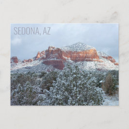 Cartão Postal Sedona Arizona Coberta de Neve Inverno