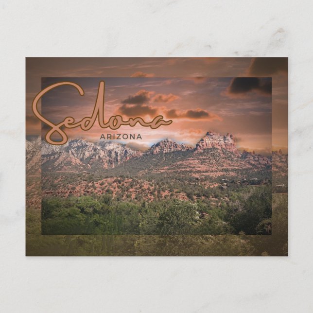 Cartão Postal Sedona, Arizona Sunset Surreal (Frente)