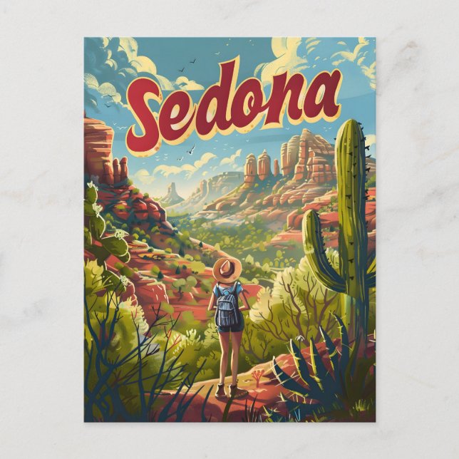 Cartão Postal Sedona Arizona Vintage (Frente)