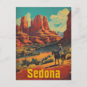 Cartão Postal Sedona Cowboy vintage
