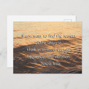 Cartão Postal Segredos da Citação Universo (Nikola Tesla)