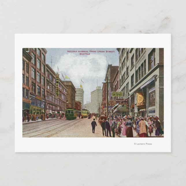 Cartão Postal Segunda Avenida View da Union Street (Frente)