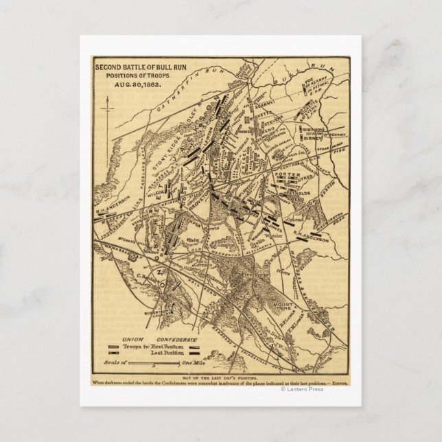 Cartão Postal Segunda Batalha de Bull Run 3 (Frente)