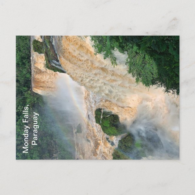 Cartão Postal Segunda-feira às quedas, Cartão-postal do Paraguai (Frente)