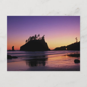 Cartão Postal Segunda Praia ao Crepúsculo, Parque Nacional Olímp