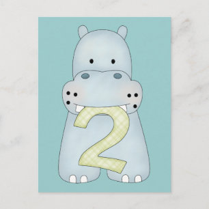 Cartão Postal segundo aniversário Hippo