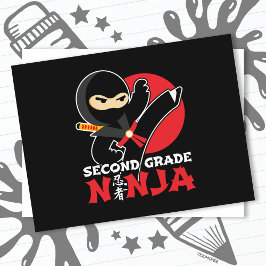 Cartão Postal segundo Grau Ninja Chute Primeiro Dia De Volta À E