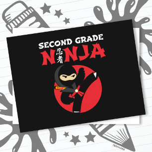 Cartão Postal segundo Grau Ninja Chute Primeiro Dia De Volta À E