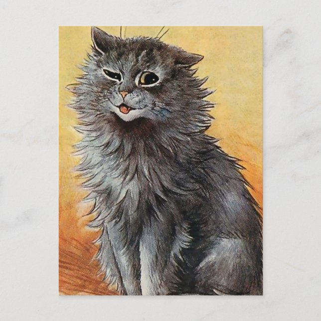 Cartão Postal "Segundo Prêmio no Cat Show" de Louis Wain (Frente)