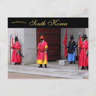 Cartão Postal Segurança do Palácio Gyeongbokgung Seul Coreia do