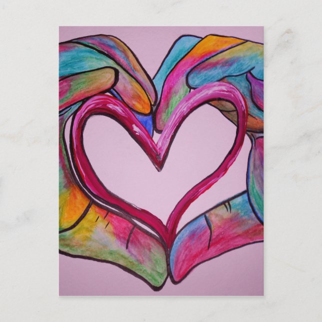 Cartão Postal Segure meu coração nas mãos (Frente)