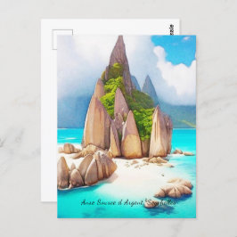 Cartão Postal Seicheles Beach Art Ocean Lover