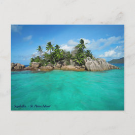 Cartão Postal Seicheles, Praslin - ilha tropical - Foto