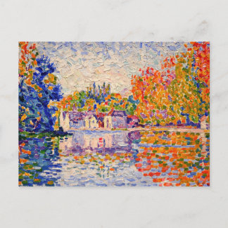 Cartão Postal Seine Fine Art Painting Paul Signac